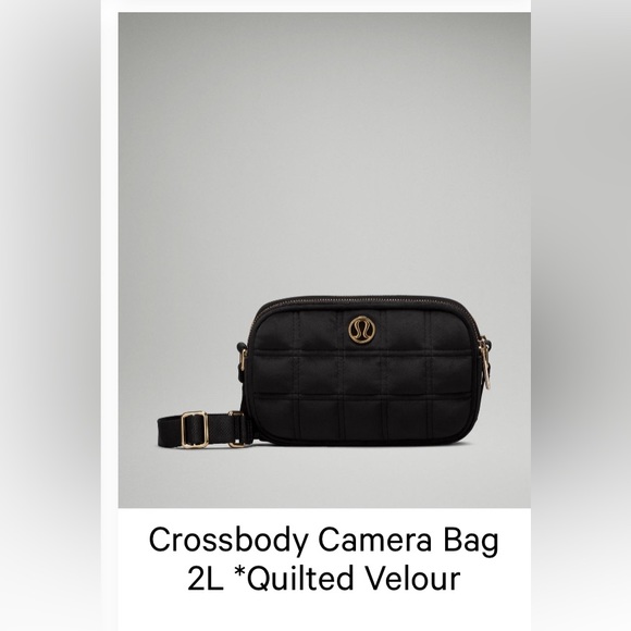 Lululemon Crossbody camera bag quilted velour.. - Picture 1 of 4